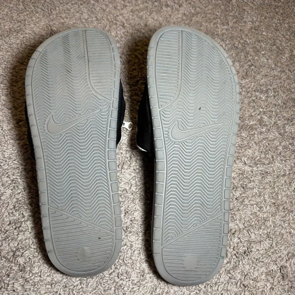 Nike Benassi JDI Fanny Pack Slides Black Gray Men's Size 13 Sandal AO1037-001